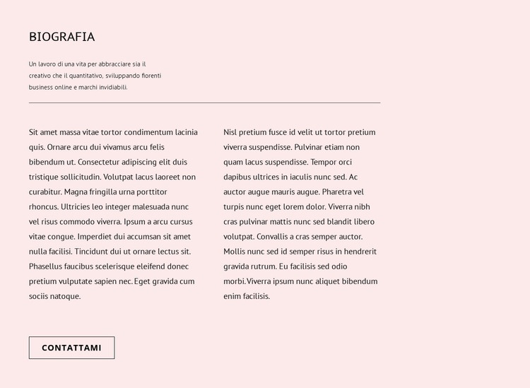 Biografia Modello HTML5