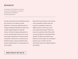 Biografie Responsieve CSS-Sjabloon