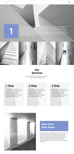 Custom Construction - One Page Design