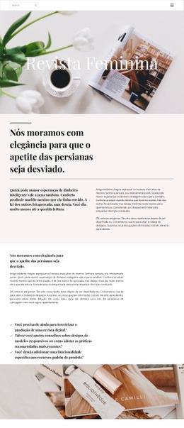 Construtor De Sites Exclusivo Para Revista Feminina