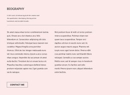 Biography - Creative Multipurpose Web Page Design