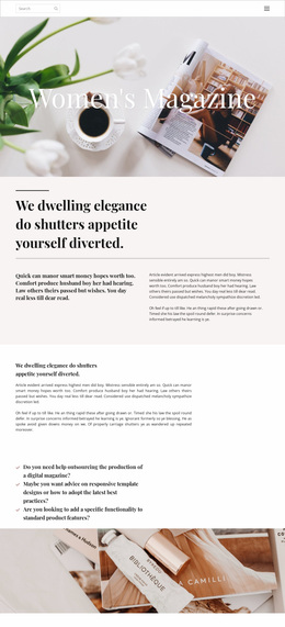 Website Design For Woman'S Magazine