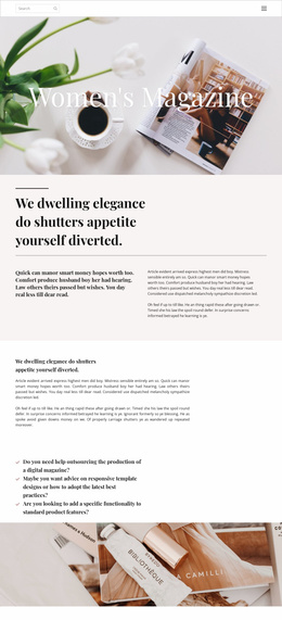 Css Template For Woman'S Magazine