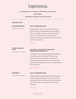 Mis Experiencias - Plantillas De Sitios Web