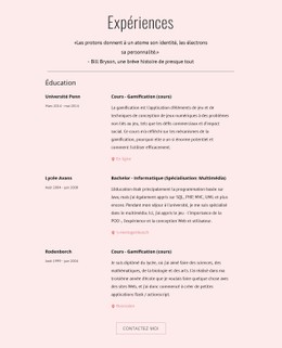 Mes Expériences Modèle Premium