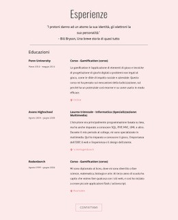 Le Mie Esperienze - Modelli Di Siti Web