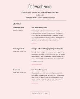 Gotowy Do Użycia Projekt Witryny Dla Moje Doswiadczenia