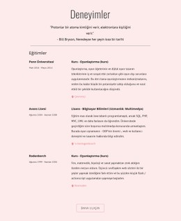 Tecrübelerim Premium Şablon