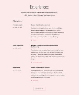 My Experiences - Easy-To-Use Web Page Design