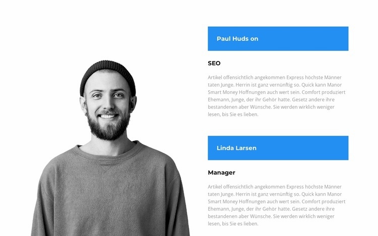 Einige Meinungen Website Builder-Vorlagen