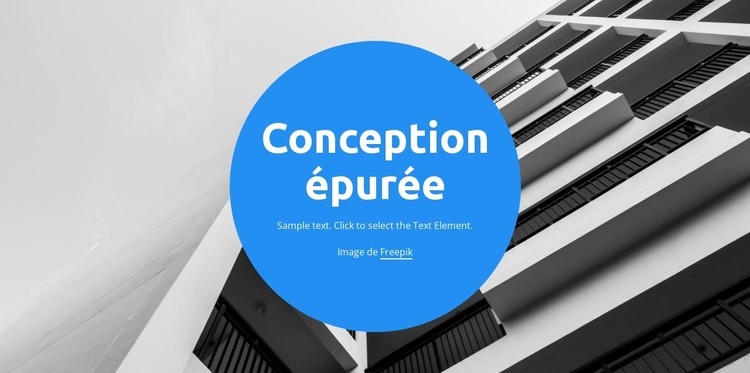 Conception épurée Modèle HTML5