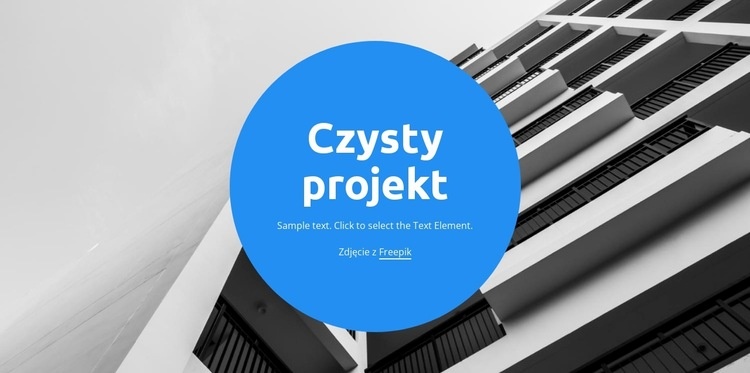 Czysty projekt Kreator witryn internetowych HTML