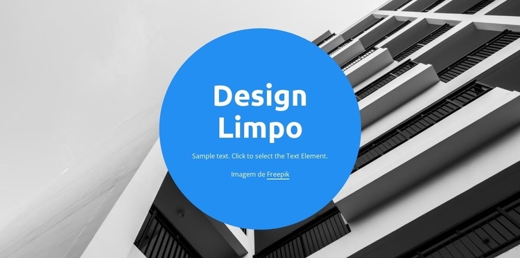 Design limpo Design do site