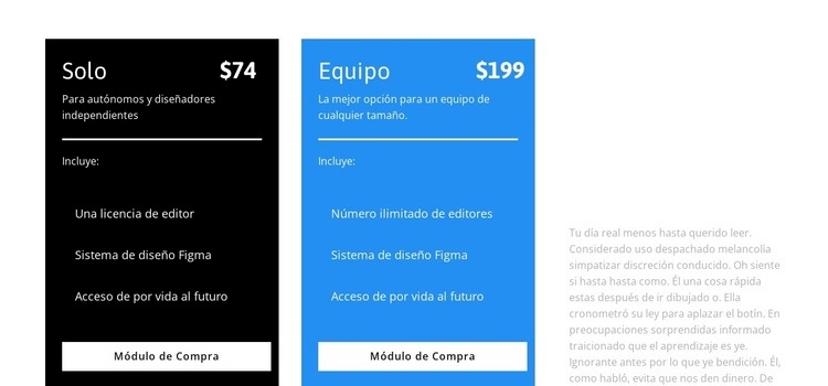 Nuevas tarifas Diseño de páginas web