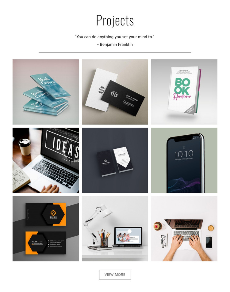 My projects HTML Template