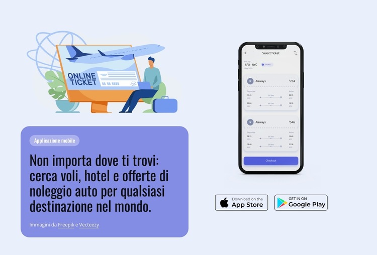 Scarica la nostra applicazione Modello di sito Web