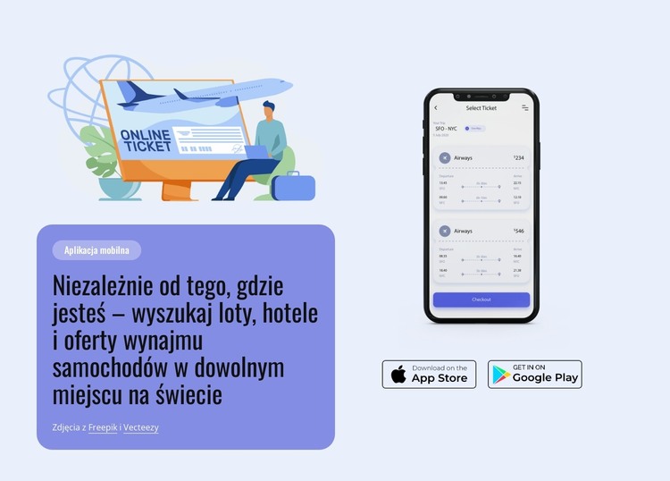 Pobierz naszą aplikację Szablon HTML