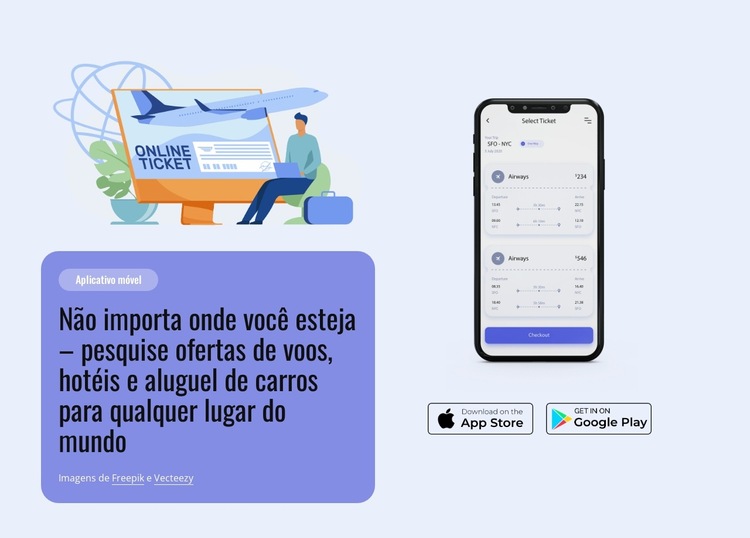 Baixe nosso aplicativo Modelo de site