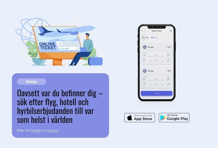 Ladda ner vår applikation HTML-mall