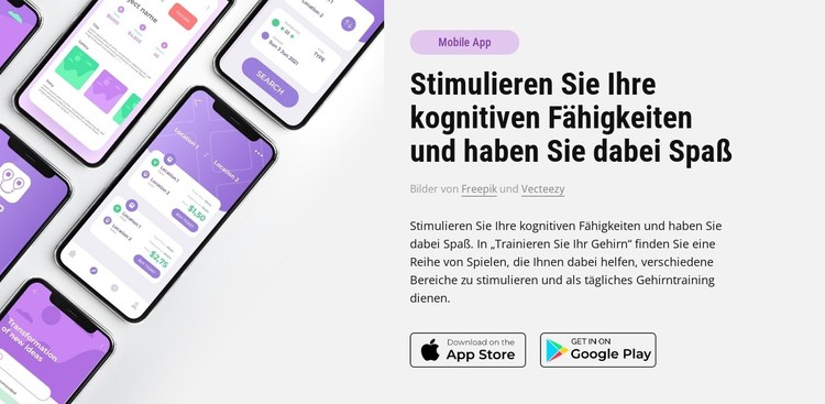 Plattformübergreifende mobile Anwendungen CSS-Vorlage