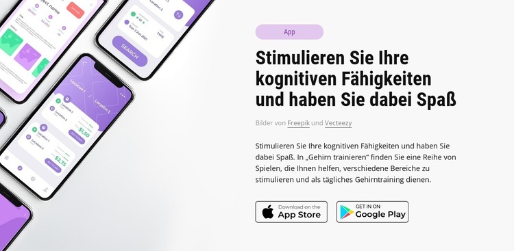 Plattformübergreifende mobile Anwendungen Website-Vorlage