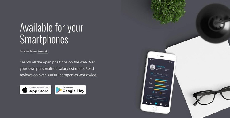 Mobile applications Homepage Design