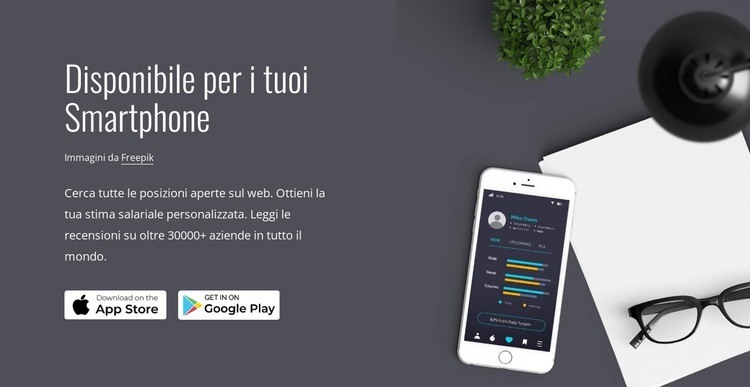 Applicazioni mobili Modelli di Website Builder