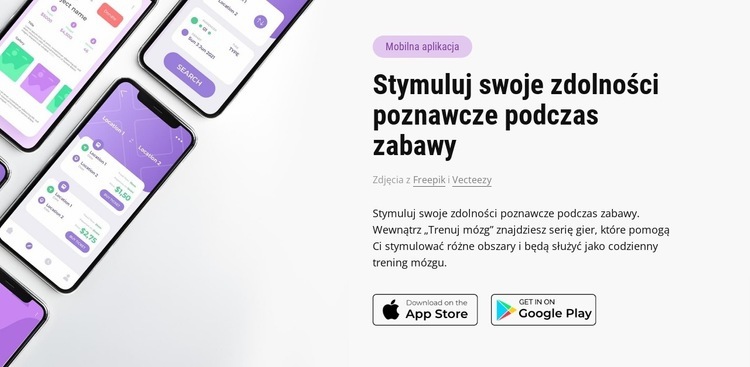 Wieloplatformowe aplikacje mobilne Szablon jednej strony