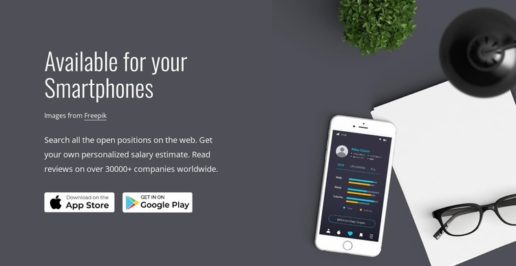 Mobile applications Website Template
