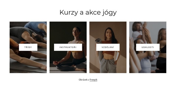 Kurzy a akce jógy Webový design