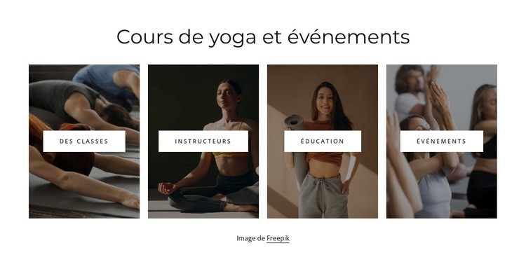 Cours et événements de yoga Conception de site Web