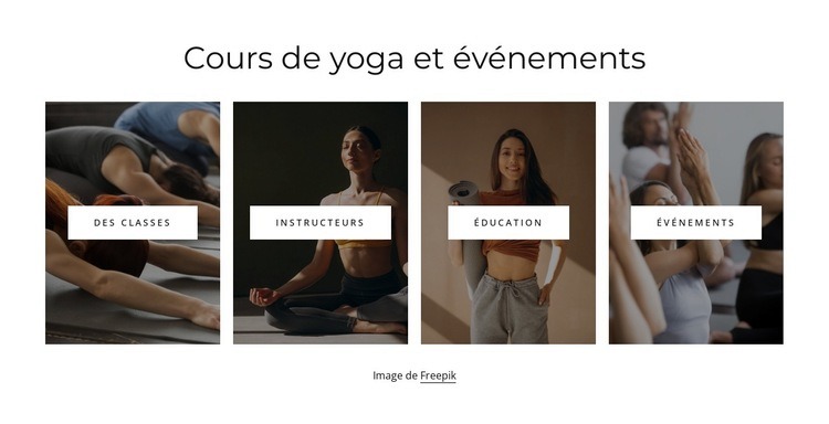 Cours et événements de yoga Créateur de site Web HTML