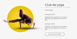 Page De Destination Du Site Web Pour Club De Hatha Yoga