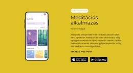 Meditációs Alkalmazás – Reszponzív HTML5-Sablon