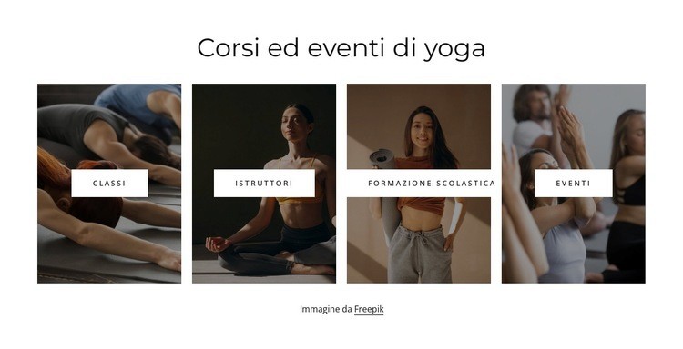 Corsi ed eventi di yoga Progettazione di siti web