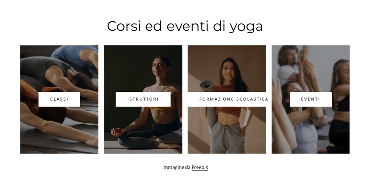 Corsi ed eventi di yoga Modello HTML