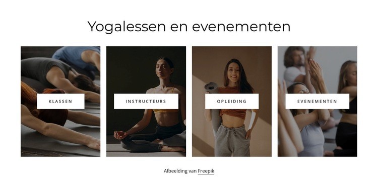 Yogalessen en evenementen Website mockup