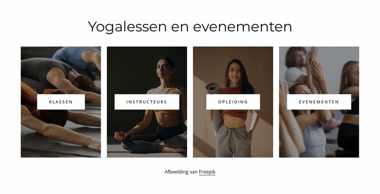 Yogalessen en evenementen Website ontwerp