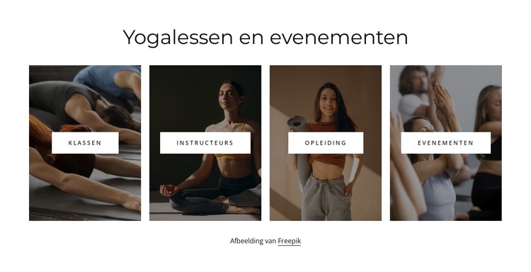 Yogalessen en evenementen Website sjabloon