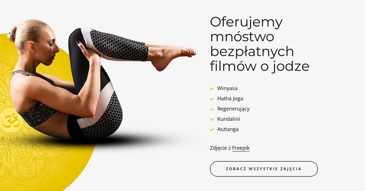 Darmowe filmy z jogą Szablony do tworzenia witryn internetowych