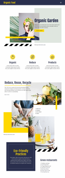Launch Platform Template For Organic Natural Food