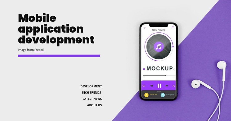 Mobole application development Elementor Template Alternative