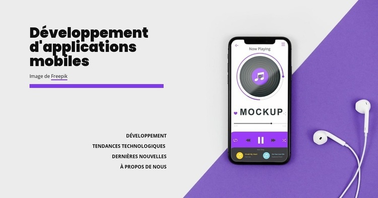 Développement d'applications Mobole Modèle HTML5