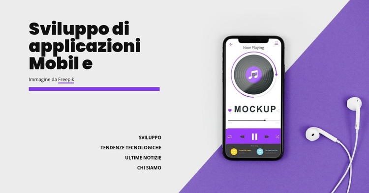 Sviluppo di applicazioni Mobole Mockup del sito web