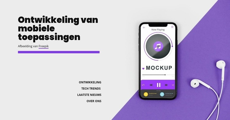 Mobole applicatie-ontwikkeling Website mockup