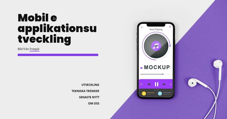 Mobole applikationsutveckling CSS -mall