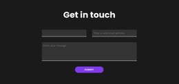 Get In Touch With Dark Background - Website Builder Template