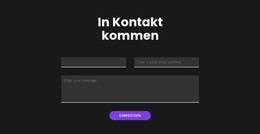 Nehmen Sie Kontakt Mit Dunklem Hintergrund Auf – Vorlage Für Website-Builder