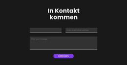 Nehmen Sie Kontakt Mit Dunklem Hintergrund Auf - Kostenlose Website-Vorlage