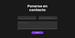 Diseño Web Gratuito Para Ponte En Contacto Con El Fondo Oscuro